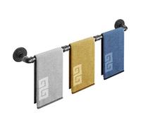 NearMoon Toallero de Tubo Industrial, Accesorio de Soporte de Toallas de baño Resistente, montado en la Pared, Soporte de Toalla de baño de Hierro rústico (40 Pulgadas, Negro)