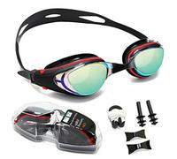 Nearsighted - Gafas de natación polarizadas antivaho, protección UV, doble correa, hebilla automática, lente espejo/sin espejo