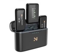 NearStream Micrófono Inalámbrico Profesional Omnidireccional para PC/iPhone/Android/Cámara,Microfono Inalambrico Solapa con Modo Silencio & Modo de Reducción de Ruido,Transmisión de Distancia 200m