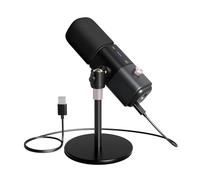 NearStream Microphone à condensateur USB/XLR Compatible Avec PC,Mac,iPad,Mixer,Interface Audio, Microphone de Table Avec réduction du Bruit et muet&Surveillance& Gain, Plug and Play,AM25X