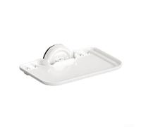 Neat and Tidy - Estante de baño plegable con diseño de taladro montado en la pared (blanco)