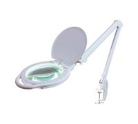 Neatfi Elite XL LED Lámpara de aumento, 3 dioptrías con 12 dioptrías, regulable, 3 modos de luz (3000K/4000K/6500K), sin deslumbramiento (Blanco, 18 CM Lente de Cristal)
