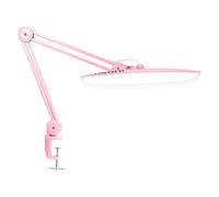 Neatfi XL Lámpara de Escritorio LED de 24W y 2200 Lúmenes con Abrazadera - Iluminación de Trabajo Sin Sombras | 4 Niveles de Regulación| Cabezal Ancho de 50 cm (Rosa, No-CCT con Abrazadera)