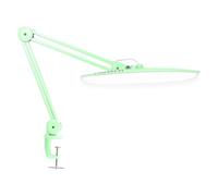 Neatfi XL Lámpara de Escritorio LED de 24W y 2200 Lúmenes - Iluminación de Trabajo Sin Sombras | 4 Niveles de Regulación | Cabezal Ancho de 50 cm (Verde Medianoche, No-CCT con Abrazadera)
