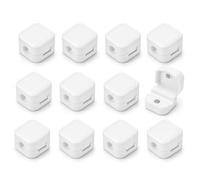 NeatSage Clips magnéticos para cables, paquete de 12 soportes organizadores de cables autoadhesivos para escritorio, mesita de noche, oficina y coche, gestión de cables para cables de carga, cables