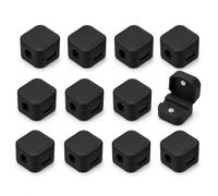 NeatSage Clips magnéticos para cables, paquete de 12 soportes organizadores de cables autoadhesivos para escritorio, mesita de noche, oficina y coche, gestión de cables para cables de carga, cables