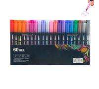 Neattidyly/Illuminateupon Marker Pen for Highlight, Magische Stifte Marker, Double Line Outline Markers Metallic Glitter Pens for Drawing & Scribbling, with Shiny Metallic (60 Gel)