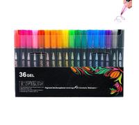 Neattidyly/Illuminateupon Marker Pen for Highlight, Magische Stifte Marker, Double Line Outline Markers Metallic Glitter Pens for Drawing & Scribbling, with Shiny Metallic (36 Gel)