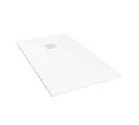 Nebadoon | Plato de Ducha Napoles 80x190 cm - Blanco RAL 9003 - Plato Ducha Resina Antideslizante C3 - Resistente y Aligerado - Capa de Gel Coat Antibacteriano - Incluye Rejilla Acero y Válvula