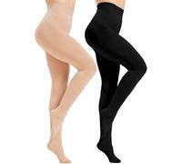 Nebalia Medias Termicas para Mujer Invierno - Forro Polar Grueso, Medias Térmicas Calefactoras, Opacas, Elásticas y Cómodas Negro+Color carne L-XL