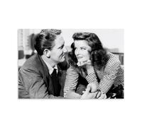 NeBaln Spencer - Póster de Tracy y Katharine Hepburn sobre lienzo para pared, impresión de pergamino, para sala de estar, decoración de paredes y hogares, 20 x 30 cm