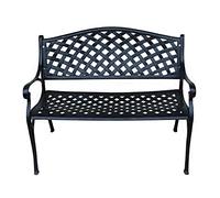 NEBE Banco de Muebles de Jardín Banco de jardín Retro nórdico for Exteriores, sofá Doble de Metal de Aluminio Fundido, Silla Adecuada for Parque, Patio, césped, balcón Banco al Aire Libre(B)