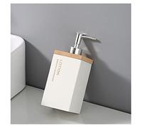 NEBE Baño Dispensador Dispensador de jabón Resina Blanca Retellable Baño y Cocina Loción 13oz Gran Capacidad 400ml(B)