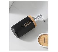 NEBE Baño Dispensador Dispensador de jabón Resina Blanca Retellable Baño y Cocina Loción 13oz Gran Capacidad 400ml(D)