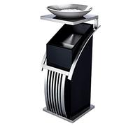 NEBE Basura De Al Aire Libre Cierre Acero Inoxidable Creativo Con Cenicero Adecuado For El Centro Comercial Del Hotel Área La Oficina(Black)