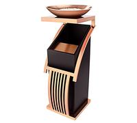 NEBE Basura De Al Aire Libre Cierre Acero Inoxidable Creativo Con Cenicero Adecuado For El Centro Comercial Del Hotel Área La Oficina(Brass)