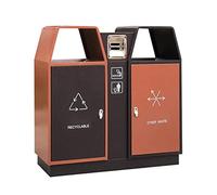 NEBE Bote De Basura Al Aire Libre Galvanizado Con Cenicero Cubo Interior Extraíble Adecuado For Uso En La Calle Del Centro Comercial