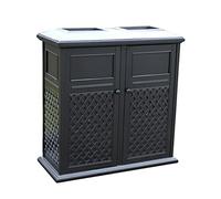 NEBE Cubo De Basura Cilíndrico Largo For Exteriores Aluminio Fundido Comercial Con Tapa Clasificación Cenicero(A)