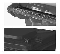 NEBE Cubo De Basura Clasificación Al Aire Libre Plástico Grueso Comercial La Calle Con Tapa Ruedas Gran Capacidad(100L,Red)