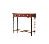 NEBE Mesa de Recibidor Consola semicircular de Madera Maciza 120 x 40 105 cm, Mueble for Decorar Paredes Pasillo, Separador Sencillo
