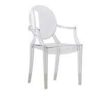 NEBE Silla de Oficina Silla de Comedor nórdica, Silla Fantasma, Taburete plástico Cristal for el hogar, Maquillaje Transparente