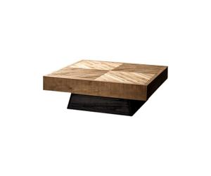 NEBE Vintage Solid Wood Coffee Table, Square-Shaped Home Decor Furniture, Ideal For Placing In The Central Lounge Area of Apartments and Hotels(100cm)
