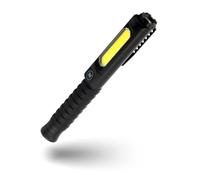 NEBO Big Larry Pro+ Linterna de Trabajo Recargable - 600 Lúmenes COB + 220 Lúmenes Linterna | 7 Modos | Luz Roja Emergencia | IPX7 Sumergible | Aluminio Aeronáutico | Base Magnética + Clip | USB-C