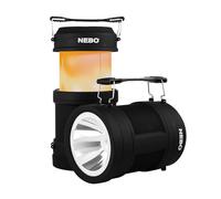 NEBO Big Poppy - Linterna y Foco USB Portátil de 300 Lumen - 4 Modos de Iluminación, Batería de Hasta 15 Horas, Cargador Power Bank de 2600mAh, Carga USB - Luz Ligera Para Camping