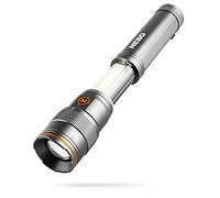 NEBO Franklin Slide 500 Lumens - Linterna y Luz de Trabajo LED Recargable Negra - 7 Modos de Iluminación Con Base Magnética