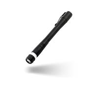 NEBO Inspector 500+ Bolígrafo con Luz - Linterna Recargable de 500 Lúmenes en Tamaño de Bolsillo con Clip de Acero - Cable de Carga USB, Impermeable IPX7 y Base Magnética,Negro