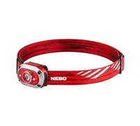 NEBO Mycro 450 Frontal y Luz de Gorra - 450 Lm | 6 Modos: Spot + Verde + Rojo | PowerSave Lockout | Clip Gorra | Tilt 135° | Direct-to-Red | IPX4 | 85g | USB-C | Rojo