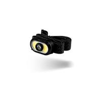NEBO Mycro 500+ Black Line Frontal y Luz de Gorra - 500 Lúmenes | Foco LED + COB Flood | 7 Modos | Clip Gorra Desmontable | Direct-to-Red | IPX4 | 85g | USB-C | Negro Mate