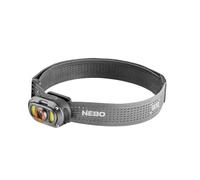NEBO MYCRO - Linterna frontal recargable de 900 lúmenes, linterna frontal LED de 900 lúmenes con foco y luz de inundación COB, visión nocturna roja, inclinación de 130°, conversión de luz de tapa