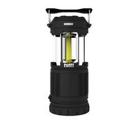NEBO Poppy - Lámpara Farol Dual 360 - Linterna y Foco Con Batería de 300 Lúmenes - Hasta 18 Horas de Autonomía, Resistente al Agua y a Los Golpes - Accesorio Para Camping y Senderismo