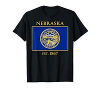 Nebraska Flag 37th US State 1867 Nebraskan Camiseta