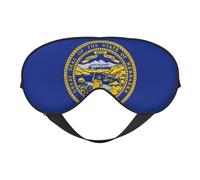 Nebraska Flag - Antifaz reversible de poliéster para dormir con correa ajustable para máxima comodidad y bloqueo de luz