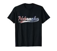Nebraska Patriotic Red White Blue Distressed USA America Camiseta