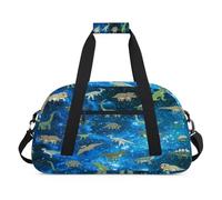 Nebula Dinosaurio Kids Duffel Bags for Girls Boys, Dinosaur Cute Overnight Weekender Travel Bag 24L Sport Gym Duffel Bag Practice Tote Bag, color, 24 L, Organizador de bolsas
