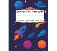 Nebula Quest Composition Notebook: A vibrant 8.5×11 inch space-themed notebook with 110 college-ruled pages and a soft matte finish