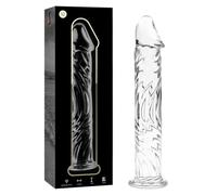 Nebula Series by Ibiza - Consolador modelo 12 de vidrio de borosilicato, 17 x 3,5 cm, transparente