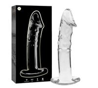 NEBULA SERIES BY IBIZA - Model 19 Dildo Borosilicate Glass 18.5 X 4 CM Clear