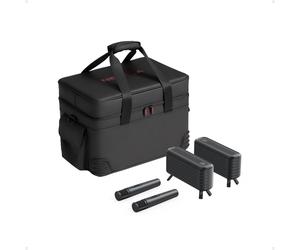 Nebula X1 Kit de entretenimiento portátil todo en uno X1 con dos altavoces inalámbricos, micrófonos y estuche de transporte para el