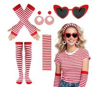 NebulaGlam 5 pcs Disfraz de Colonia para Mujer, Accesorios para Disfraz de Colonia, Disfraz de Carnaval para Mujer, Halloween, Carnaval y Fiesta de Máscaras