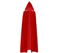 NebulaGlam Capa de Halloween con capucha, disfraz de diablo, disfraz de bruja, capa de vampiro, para adultos, disfraz de Halloween para hombre y mujer (rojo)