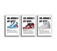 NebulaNova 3 piezas Hypebeast Zapatillas Póster Zapatos Lienzo Impresión Estética Arte de Pared Cuadros para Adolescentes, Niños, Niños, Hombres, Decoración de Habitaciones 20 x 30 cm Sin Marco