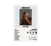 NebulaNova Frank Ocean Blonde Lienzo Póster para Espacio Álbum Estético, Arte de Pared, Decoración Moderna, Regalo para Adolescentes, 16 x 24 Pulgadas, Sin Marco