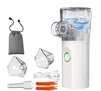 Nebulizador Bebé Portátil Ultrasónico | Kit Completo: Mascarilla Adulto + Niño + Boquilla + Bolsa | Inhalador Silencioso USB Recargable para Bebés, Niños y Adultos