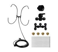 Nebulizador de aire para terraza, accesorio para ventilador, nebulizador de agua, nebulizador de agua, para exteriores, jardín, patio, refrescante de verano, con refrigerador, pulverizador de agua, 6