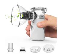 Nebulizador de Malla Portátil, Inhalador para Niños y Adultos, Inhaladores Eléctricos, Nebulizador Silencioso con Pilas AA (No incluídas) /USB, nebulizador de malla silencioso de tamaño bolsillo