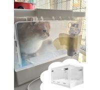 Nebulizador para Mascotas Nido Caja de Atomización para Perros y Gatos, Soporte Respiratorio Doméstico para la Tos de Aves de Compañía y Hámsteres, Cámara de Tratamiento(M)